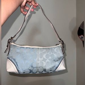 icy blue baguette coach bag 🧊